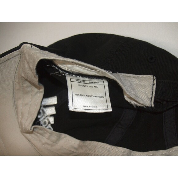 Adidas Silver Three Stripe Logo Cap Adult Adjustable Black Athletic Hat Unisex - Picture 6 of 6